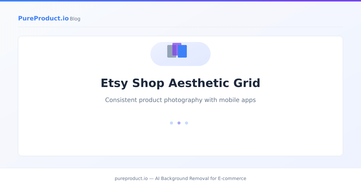 Etsy shop grid showing consistent product photography aesthetic achieved with mobile editing apps