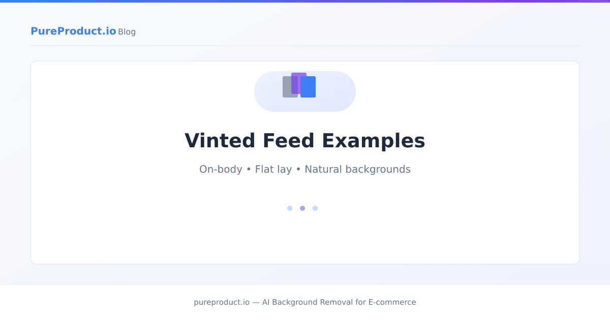 Vinted listing feed showing mix of on-body, flat lay, and natural background clothing photos
